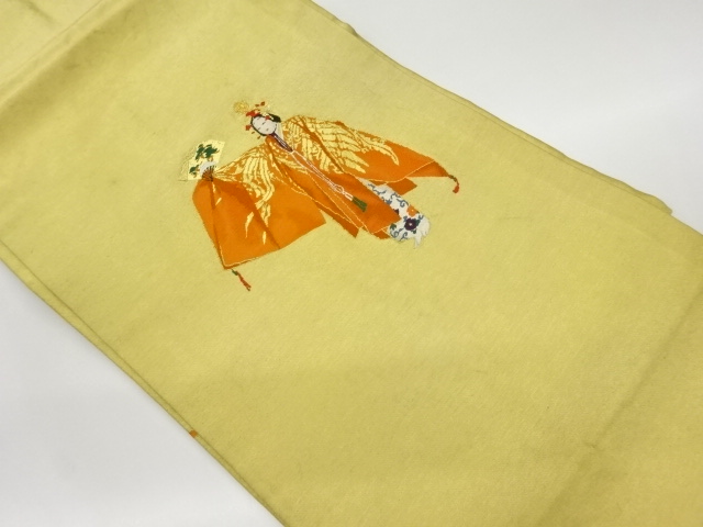 リサイクル　能芸者模様織出し名古屋帯